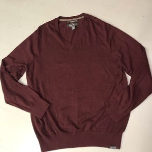Men’s Eddie Bauer Maroon Cotton/Merino sweater
